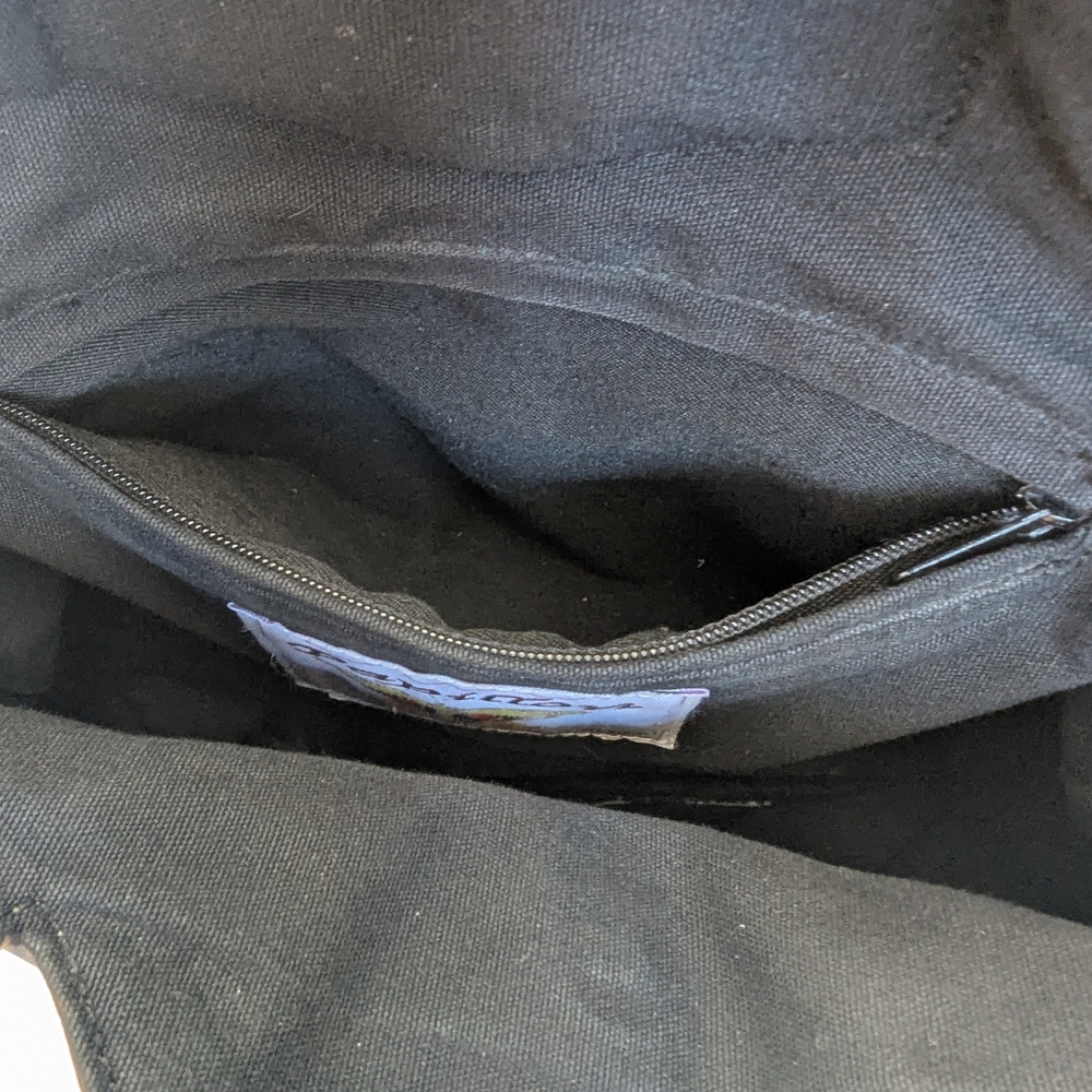 Papillon Vintage Elegant Black Leather Tote Bag - Picture 12 of 12